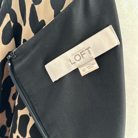 LOFT | Tunic Shift Dress | Leopard Print | Size 12 - Picture 12 of 14